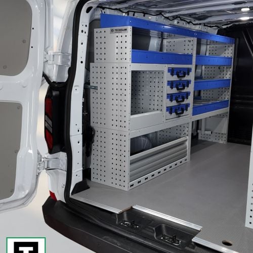 Georganiseerde opslag in bedrijfswagen